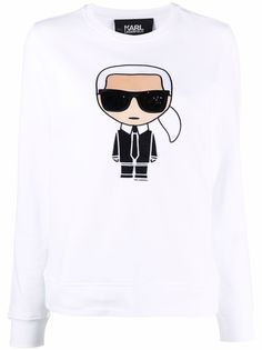 Karl Lagerfeld толстовка Ikonik Karl с принтом