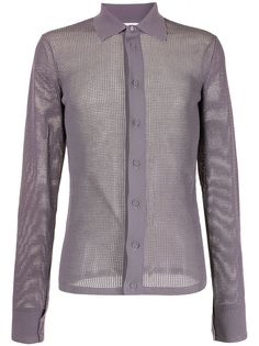 Bottega Veneta technical mesh knitted shirt