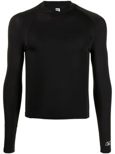 Balenciaga B Sport logo long-sleeve fitted top