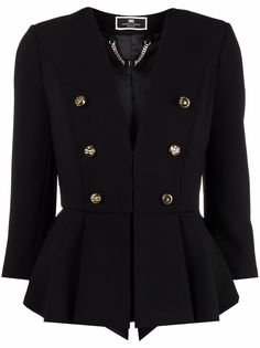 Elisabetta Franchi приталенный двубортный пиджак