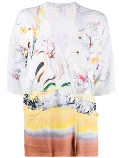 Etro graphic-print longline cardigan