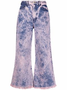 MarquesAlmeida high-waisted tie-dye flared jeans