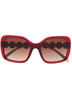 Versace Eyewear солнцезащитные очки в квадратной оправе с декором Medusa