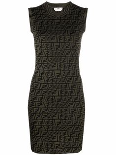 Fendi платье с узором FF Vertigo