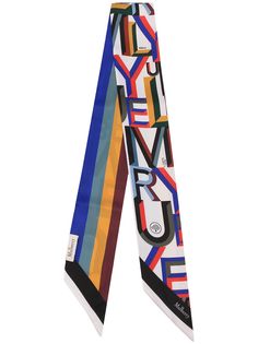 Mulberry Alphabet stripe-print bag scarf