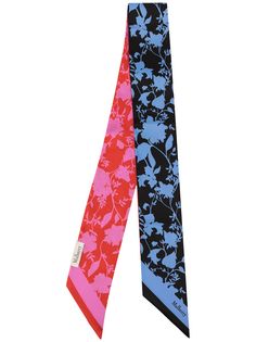 Mulberry Flora Silhouette print bag scarf