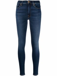 7 For All Mankind джинсы скинни средней посадки