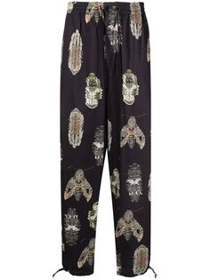 The Viridi-Anne moth-print trousers