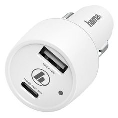Автомобильная зарядка HAMA H-183323/183322, white