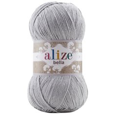 Пряжа для вязания Alize Bella 100 100гр. 360м.(100% хлопок) (21 серый), 5 мотков