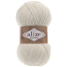 Пряжа для вязания Alize Alpaca royal 100г 250м (55 % акрил - 30 % альпака -15 % шерсть) (152 бежевый меланж), 5 мотков