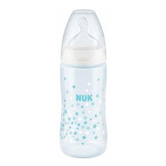 Бутылочка NUK First Choice+ с индикатором температуры, пластик 300 мл, соска силикон М 0+