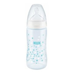 Бутылочка NUK First Choice+ с индикатором температуры, пластик 300 мл, соска силикон М 0+
