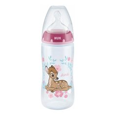 Бутылочка NUK First Choice+ Disney Бэмби пластик 300 мл, соска силикон М 6+
