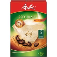 Одноразовые фильтры для капельной кофеварки Melitta Gourmet Intense Размер 1х4, коричневый