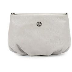 Сумка кросс-боди Afina, натуральная кожа, светло-серый