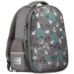 Рюкзак-капсула СЕРЫЙ С ЭРГОНОМИЧНОЙ СПИНКОЙ "TOON TOWN.ЩЕНКИ" Bruno Visconti