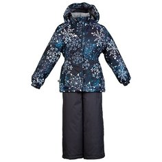 Комплект с полукомбинезоном Huppa Wonder 1 41950120-820 размер 116, тёмно-синий с принтом/тёмно-серый