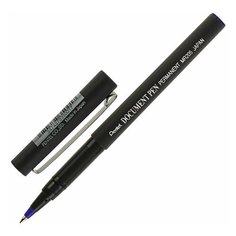 Ручка-роллер PENTEL (Япония) "Document Pen", СИНЯЯ, корпус черный, узел 0,5 мм, линия письма 0,25 мм, MR205-C, 2 шт.