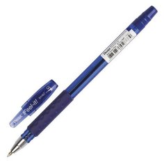 Ручка шариковая масляная с грипом PENTEL (Япония) "Feel It!", СИНЯЯ, трехгранная, узел 0,7 мм, линия письма 0,27 мм, BX487, BX487-C, 5 шт.