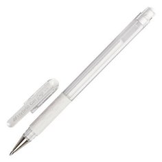 Ручка гелевая с грипом PENTEL (Япония) "Hybrid Gel Grip", БЕЛАЯ, узел 0,8 мм, линия письма 0,4 мм, K118-LW, 2 шт.