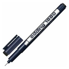 Ручка капиллярная (линер) EDDING DRAWLINER 1880, ЧЕРНАЯ, толщина письма 0,2 мм, водная основа, E-1880-0.2/1, 2 шт.