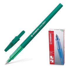 Ручка шариковая STABILO "Liner", ЗЕЛЕНАЯ, корпус зеленый, узел 0,7 мм, линия письма 0,3 мм, 808/36, 7 шт.