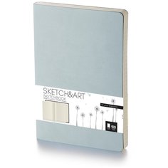 Блокнот SKETCHBOOK BV, 140х210 мм, 100 л., БЕЖЕВЫЙ 100 гр. в мягком переплете (СЕРЕБРО) Bruno Visconti