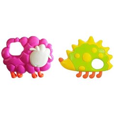 Набор Жирафики Овечка и еж розовый/зеленый