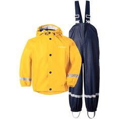 Комплект с полукомбинезоном Didriksons Slaskeman 502368 размер 70, желтый/синий