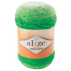 Пряжа Alize Softy Plus Ombre Batik 500гр. 600м. (100% микрополиэстер) (7287 зеленый)