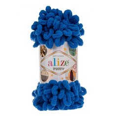 Пряжа Alize Puffy 100г 9м (100% микрополиэстер) (141 синий) 5 мотков