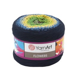 Пряжа YarnArt Flowers 250гр 1000м (55% хлопок, 45% полиакрил) (250 секционный) 2 шт