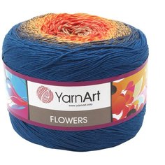 Пряжа YarnArt Flowers 250гр 1000м (55% хлопок, 45% полиакрил) (258 секционный) 2 шт