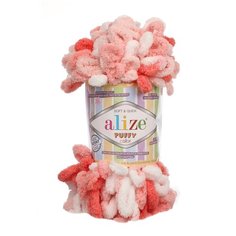 Пряжа Alize Puffy Color 100г 9м (100% микрополиэстер) (5922 секционный), 5 мотков