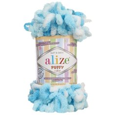 Пряжа Alize Puffy Color 100г 9м (100% микрополиэстер) (5924 секционный), 5 мотков