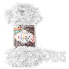 Пряжа Alize Puffy Fur 100гр. 6м. (100% полиэстер) (6100) 5 мотков