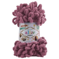 Пряжа Alize Puffy 100г 9м (100% микрополиэстер) (28 ярко-сухая роза) 5 мотков