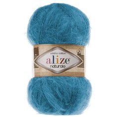 Пряжа ALIZE Naturale 100гр. 230м. (60% шерсть, 40% хлопок) ТУ (484 бирюзовый) 5 шт