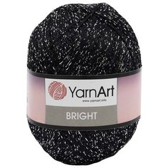 Пряжа YarnArt Bright 90гр 340м (80% полиамид, 20% металлик) (107 черный/серебро) 6 шт
