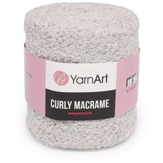 Пряжа YarnArt Curly Macrame 500гр 195м (60% хлопок, 40% вискоза и полиэстер) (756 св. серый) 2 шт