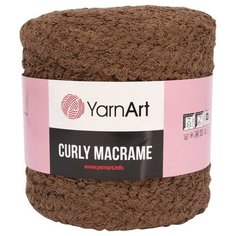 Пряжа YarnArt Curly Macrame 500гр 195м (60% хлопок, 40% вискоза и полиэстер) (788 т. коричневый) 2 шт
