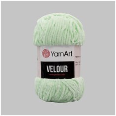 Пряжа YarnArt Velour 100г 170м (100% микрополиэстер) (845 мятный) 5 мотков