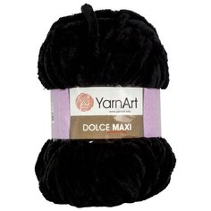 Пряжа YarnArt Dolce Maxi 200гр 70м (100% микрополиэстер) (742 черный) 2 шт