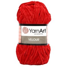 Пряжа YarnArt Velour 100г 170м (100% микрополиэстер) (846 красный) 5 мотков