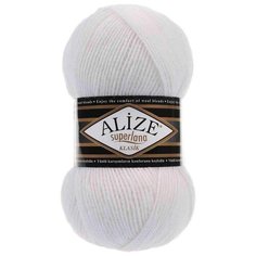 Пряжа ALIZE Superlana klasik (однотонная) 100гр. 280м. (75% акрил, 25%шерсть) ТУ (55 белый) 5 шт