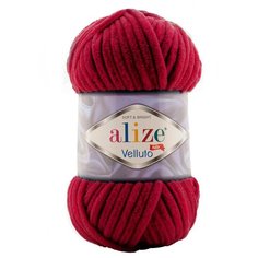 Пряжа Alize Velluto 100гр. 68м. (100% микрополиэстер) (107 вишня) 5 шт