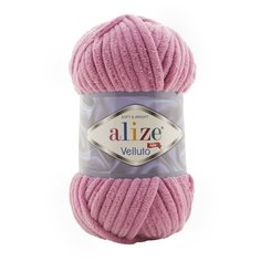 Пряжа Alize Velluto 100гр. 68м. (100% микрополиэстер) (98 розовый) 5 шт