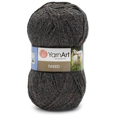 Пряжа YarnArt Tweed 100гр 300м (30% шерсть, 60% акрил, 10% вискоза) (225 темно-серый) 5 мотков