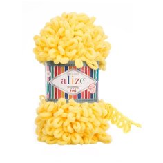 Пряжа Alize Puffy Fine 100г 14м (100% микрополиэстер) (113 желтый) 5 мотков